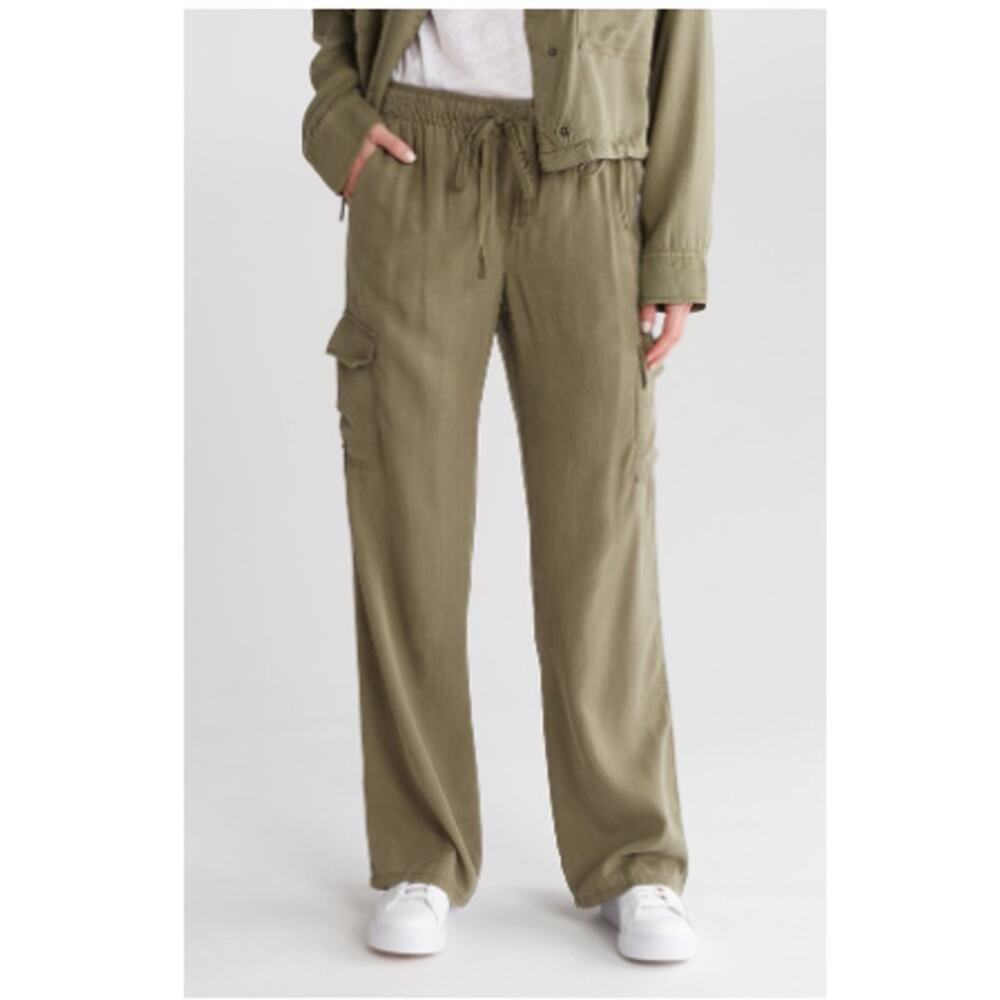 New Anthropologie sanctuary olive green‎ straight leg cargo pants size L